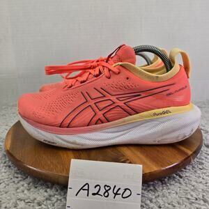 Asics Womens 8.5 Gel-Nimbus 25 Papaya Dusty Purple Athletic Daily Running Shoe